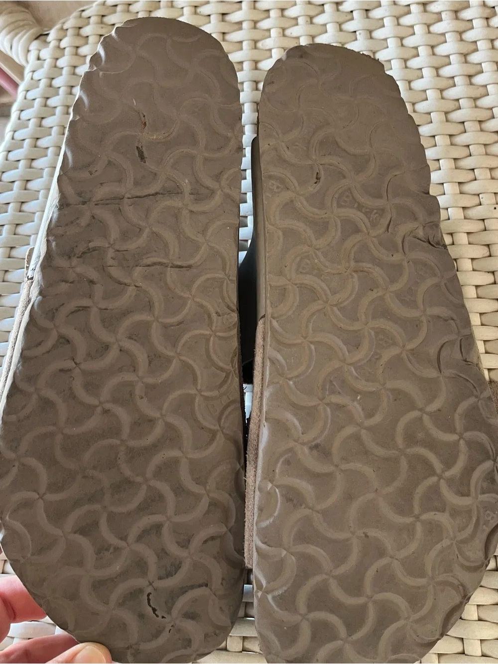 Birkenstock Neutral Beige Two-Strap Comfort Sandals 42